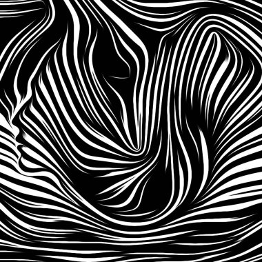 İç geometri serisi. Zemin insan yüzü insan ruhunun, iç tiyatro, sanat, şiir ve Maneviyat konusundaki geleneksel gravür tarzında render