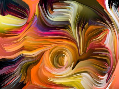 Sıvı renkli serisi. Yaratıcılık, sanat ve tasarım konusunda çok renkli boya çizgileri etkileşimi