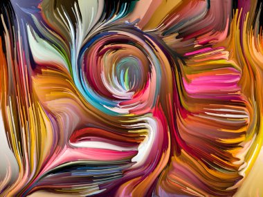 Sıvı renkli serisi. Yaratıcılık, sanat ve tasarım konusunda çok renkli boya çizgileri etkileşimi