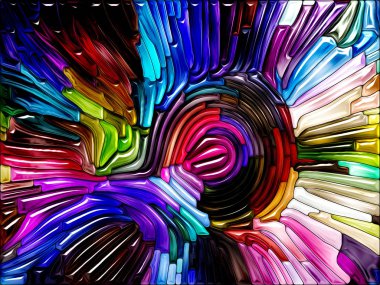 Sıvı renkli serisi. Yaratıcılık, sanat ve tasarım konusunda bir metafor olarak renkli cam desen tasarım oluşur