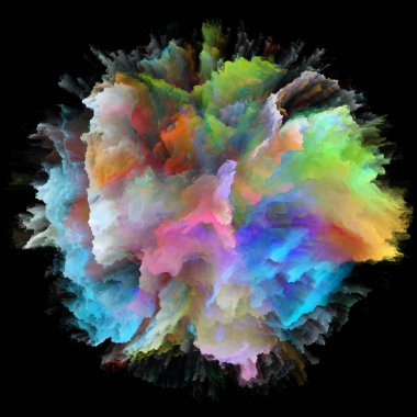 Renkli Duygular serisi. Renk arkaplanı hayal gücü, yaratıcılık sanatı ve tasarım konularında patlama yarattı