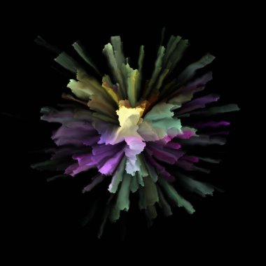 Duygu serisi renk. Renk patlaması sıçrama patlaması konu, hayal gücü, yaratıcılık sanat ve tasarım arka plan kompozisyonu