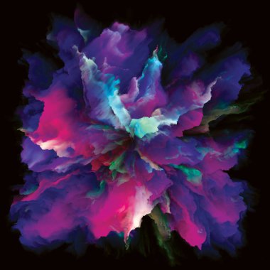 Duygu serisi renk. Hayal gücü, yaratıcılık sanat ve tasarım için tasarım projeleri için fon olarak hizmet etmek için renk patlaması sıçrama patlama yapılan ilgili