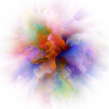 Duygu serisi renk. Soyut Kompozisyon projeler hayal gücü, yaratıcılık sanat ve tasarım için renk patlaması