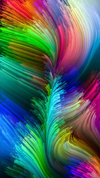 Serie Color Movimiento Arreglo Patrón Pintura Líquida Sobre Tema Del — Foto de Stock