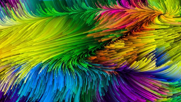 Drama of Colors serisi. Tasarım, yaratıcılık ve hayal gücü üzerine bir metafor olarak sanal tuvalden oluşan tasarım