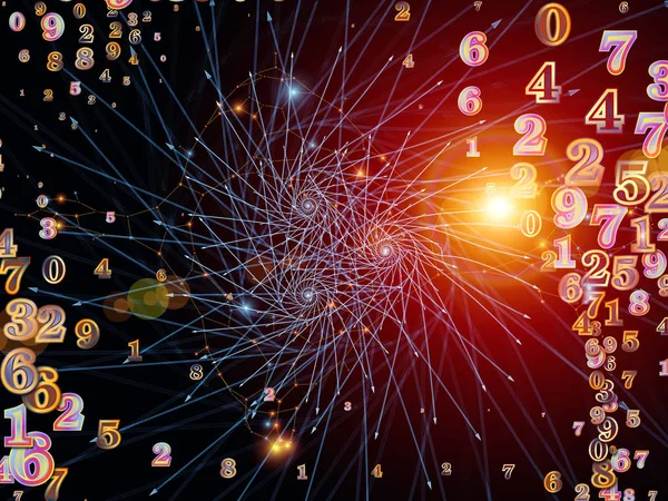 Serie Numero Mondo Disposizione Creativa Cifre Elementi Frattali Come Metafora — Foto Stock