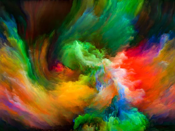 Akışı serisi renk. Görsel kompozisyon için dijital boya akışların hoş müzik, yaratıcılık, hayal gücü, sanat ve tasarım üzerinde çalışır