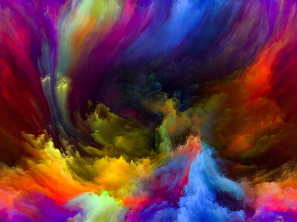 Serie Color Flow Composizione Visivamente Piacevole Corsi Acqua Vernice Digitale — Foto Stock