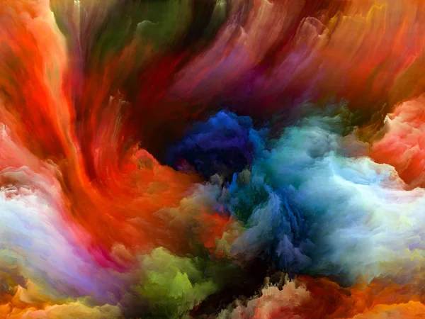Série Color Flow Arrangement Créatif Flux Peinture Numérique Pour Sujet — Photo