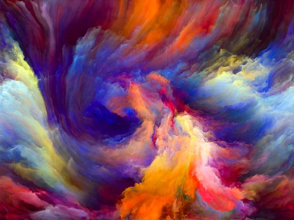 Serie Color Flow Composizione Grafica Flussi Vernice Digitale Soggetto Musica — Foto Stock