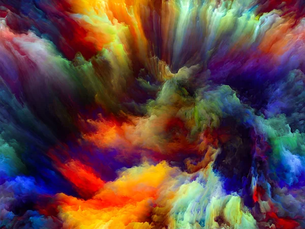 Färg Flow Serien Abstrakta Arrangemang Strömmar Digital Färg Lämplig För — Stockfoto