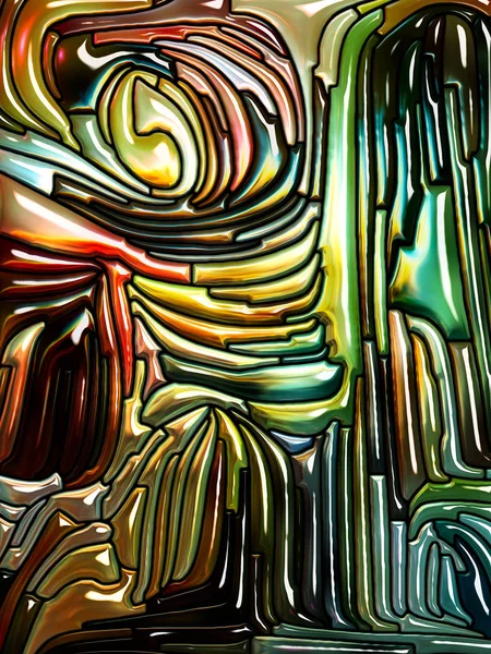 カラー パターン シリーズ 精神性の主題のメタファーとして鉛ガラス デザインのアール ヌーボー様式を連想させるから成るデザイン — ストック写真