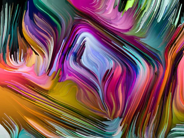 Liquid Color Series Background Design Multi Color Paint Streaks Subject — Stock Photo, Image