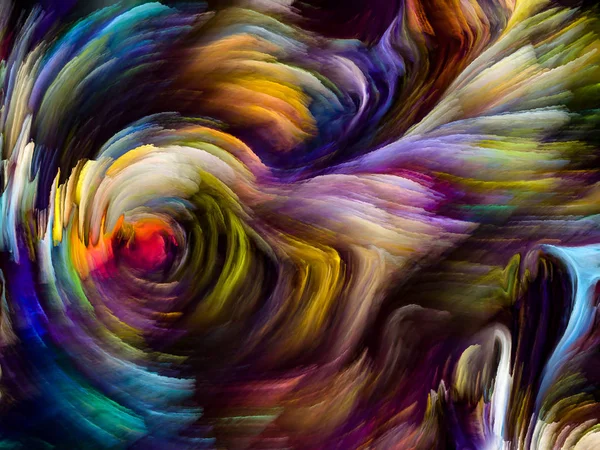 Serie Color Líquido Abstracción Artística Compuesta Por Rayas Pintura Multicolor —  Fotos de Stock