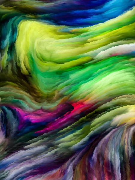 Liquid Color Series Design Made Multi Color Paint Streaks Serve — Stock Photo, Image