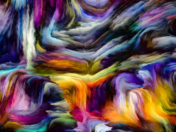 Серия Liquid Color Дизайн Выполнен Многоцветных Полос Краски Которые Служат — стоковое фото