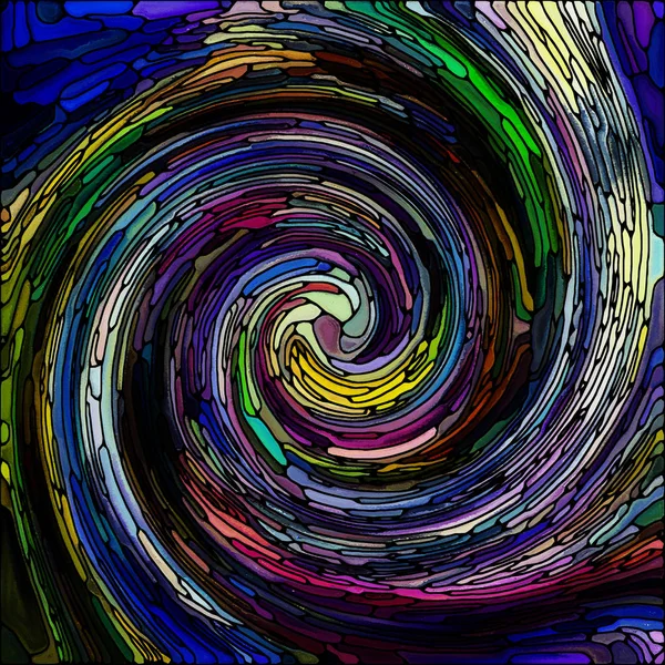 Série Twirl Espiral Cenário Visualmente Atraente Feito Padrão Redemoinho Vidro — Fotografia de Stock