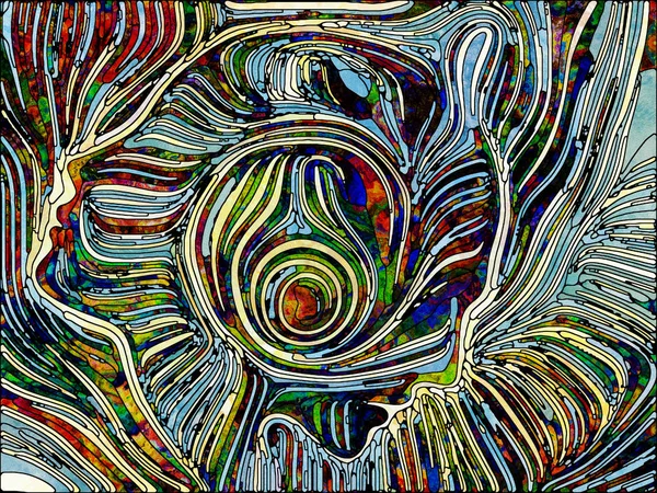 Серия Unity Fragmented World Художественная Абстракция Состоящая Витража Цветных Фрагментов — стоковое фото
