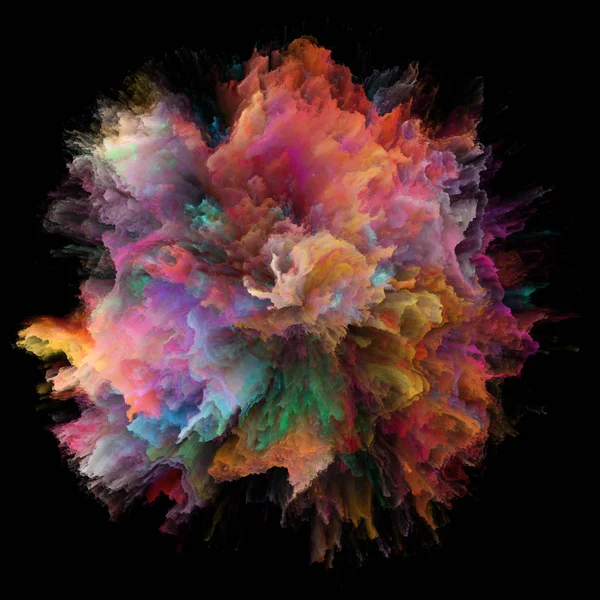 Duygu Serisi Renk Renk Patlaması Sıçrama Patlama Hayal Gücü Yaratıcılık — Stok fotoğraf