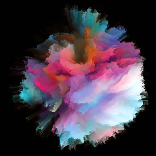色の感情シリーズ 抽象的なデザインは 想像力 創造性のアート デザインのテーマにカラー バースト スプラッシュ爆発 — ストック写真
