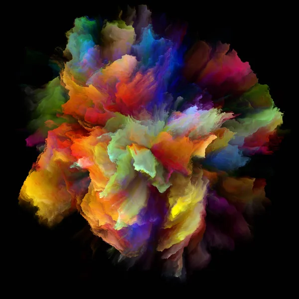 Farbemotionsreihen Kreative Anordnung Von Farbplatzer Explosion Für Gegenstand Der Phantasie — Stockfoto