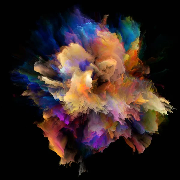 Color Emotion Series Visually Pleasing Composition Color Burst Splash Explosion — Stock Photo, Image