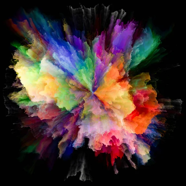 Kolor Serii Emocji Wizualnie Miłe Skład Kolor Burst Splash Explosion — Zdjęcie stockowe
