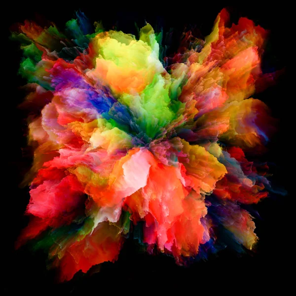 色の感情シリーズ 想像力 創造性のアート デザインのプロジェクトのための背景として使用する色のバースト スプラッシュ爆発の組成 — ストック写真
