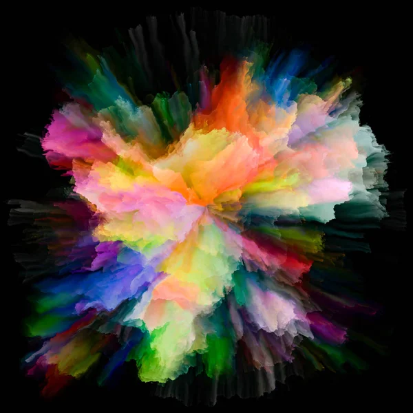 Serie Color Emotion Disposizione Astratta Esplosione Spruzzi Colore Scoppio Come — Foto Stock