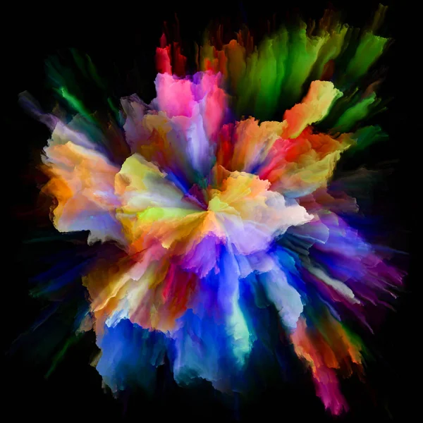 Color Emotion Serien Visuellt Tilltalande Sammansättning Färg Sprack Stänk Explosion — Stockfoto