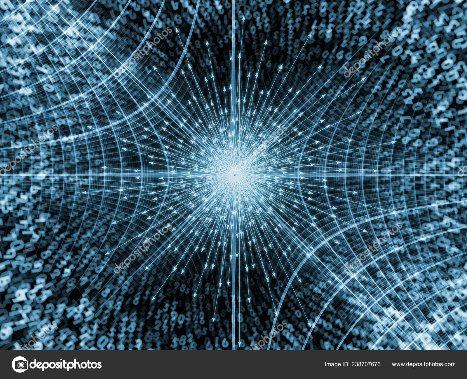 Serie Lignes Chiffres Fond Bleu Clair Motifs Spirale Nombres Fleches Image Libre De Droit Par Agsandrew C