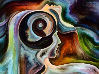 Doku serisi ilişkilerde. Tasarımı yapılan insan yüzleri, renkler, Organik dokular, projeler ile ilgili iç dünya, aşk, ilişkiler, ruh ve doğa için zemin olarak hizmet etmek için eğrileri akan