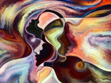 Doku serisi ilişkilerde. İnsanların yüzleri, renkler, Organik dokular, eğriler konu iç dünya, aşk, ilişkiler, ruh ve doğa için akan yaratıcı düzenleme