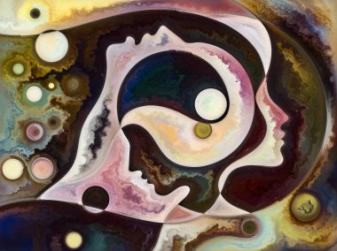 Doku serisi ilişkilerde. Görsel kompozisyon insanların yüzleri, renkler, Organik dokular hoş, inşaat üstünde iç dünya, aşk, ilişkiler, ruh ve doğa için eğrileri akan