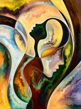 Doku serisi ilişkilerde. İnsanların yüzleri, renkler, Organik dokular, iç dünya, aşk, ilişkiler, ruh ve doğa konusundaki tasarımlar tamamlayacak eğrileri akan zemin