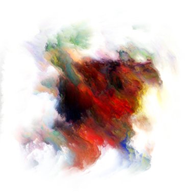 Duygu serisi renk. Renkli mürekkep lekesi hayal gücü, yaratıcılık sanat ve tasarım konuları için görsel olarak hoş bileşimi