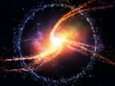 Matematik evren serisi. Tasarım alanı unsurları ve basamak matematik, bilim, eğitim ve modern teknoloji konusunda bir metafor olarak oluşan