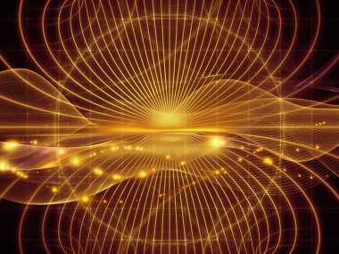 Teknoloji alanı serisi. Dalgalar, Izgaralar ve ışıklar teknoloji, bilim ve bilgisayar bilgilerin dünya projeler için uygun aranjman