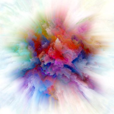 Duygu serisi renk. Hayal gücü, yaratıcılık sanat ve tasarım ile ilgili projelerde uygun renk patlaması soyut kompozisyon