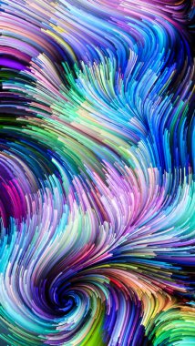 Hareket içinde renk serisi. Akan boya desen tasarım, yaratıcılık ve hayal gücü ekranlar ve mobil cihazlar için duvar kağıdı olarak kullanmak için bu konuda etkileşimi