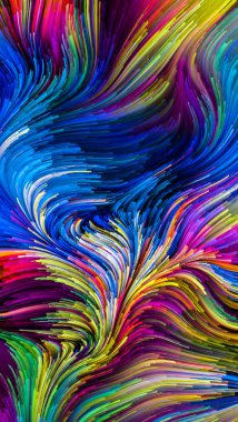 Hareket içinde renk serisi. Tasarım, yaratıcılık ve hayal gücü ekranlar ve mobil cihazlar için duvar kağıdı olarak kullanmak için bu konuda bir metafor olarak akan boya desen tasarım oluşur