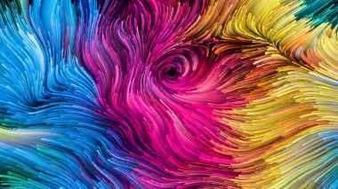 Color In Motion serisi. Tasarım, yaratıcılık ve hayal gücü konularında ekran ve cihazlar için duvar kağıdı olarak kullanılacak sıvı boya kalıbının arkaplan bileşimi