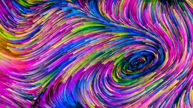 Drama renkler Serisi. Tasarım, yaratıcılık ve hayal gücü konusunda sanal tuval düzenlenmesi