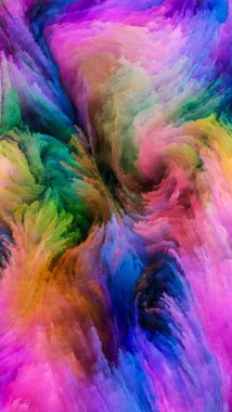 Drama renkler Serisi. Sanal tuval yaratıcı düzenleme tasarım, yaratıcılık ve hayal gücü bu konu üzerine bir kavramı mecaz olarak