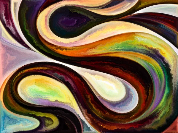 Серия Paint Flow Художественный Фон Цветов Органических Текстур Плавных Кривых — стоковое фото