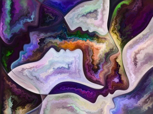 Doku Serilerindeki Ilişkiler Nsanların Yüzlerinin Renklerinin Organik Dokularının Dünya Aşk — Stok fotoğraf