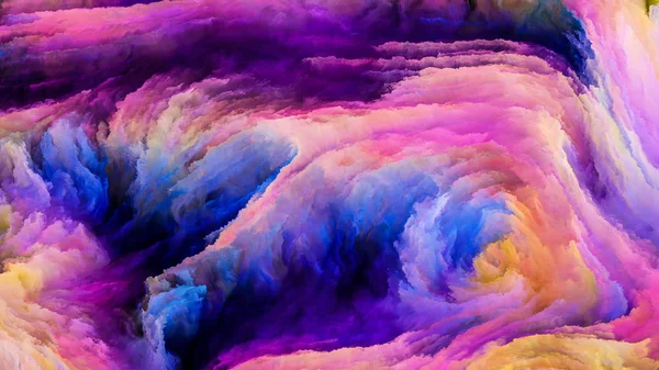 Серия Color Motion Взаимодействие Узора Flowing Paint Тему Дизайна Креативности — стоковое фото