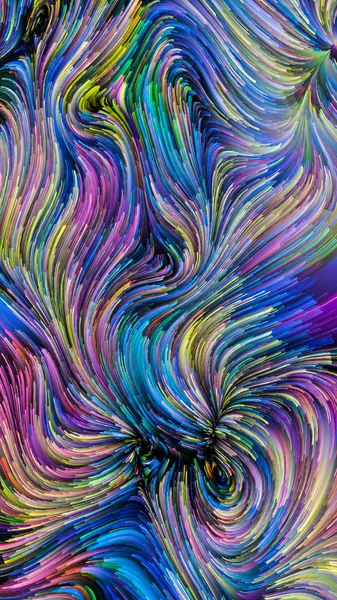 Серия Color Motion Визуально Приятная Композиция Flowing Paint Узором Работ — стоковое фото