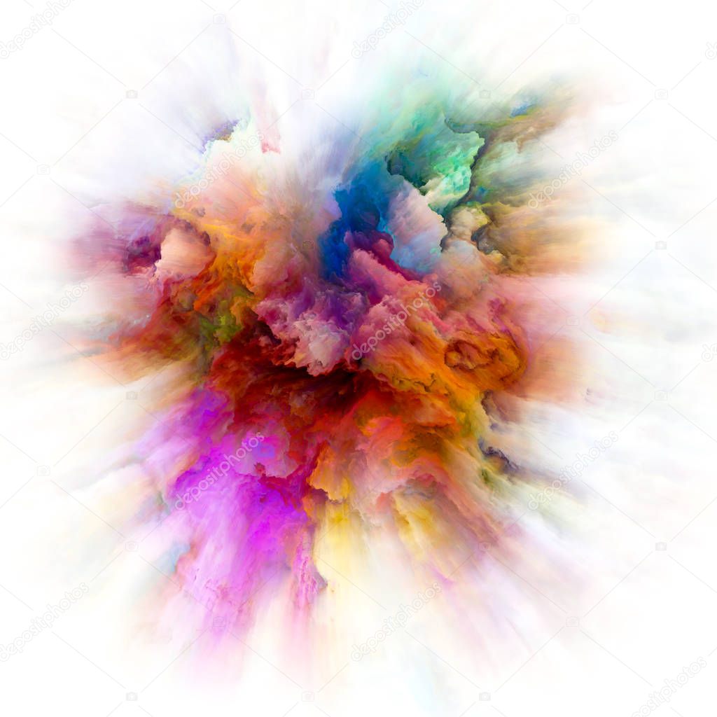 Color Emotion series. Abstract background made of color explosion for use with projects on imagination, creativity art and design